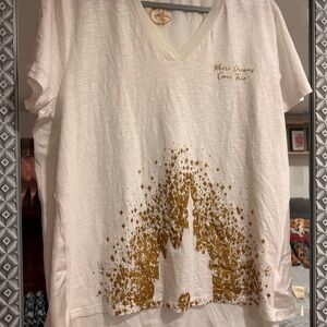 Disney White and Gold Tee